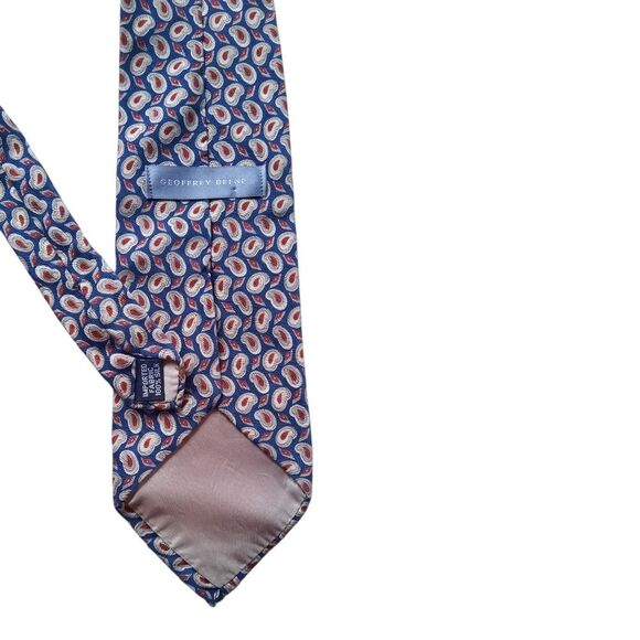 Geoffrey Beene Blue and Red Patterned Tie - Picture 2 of 3